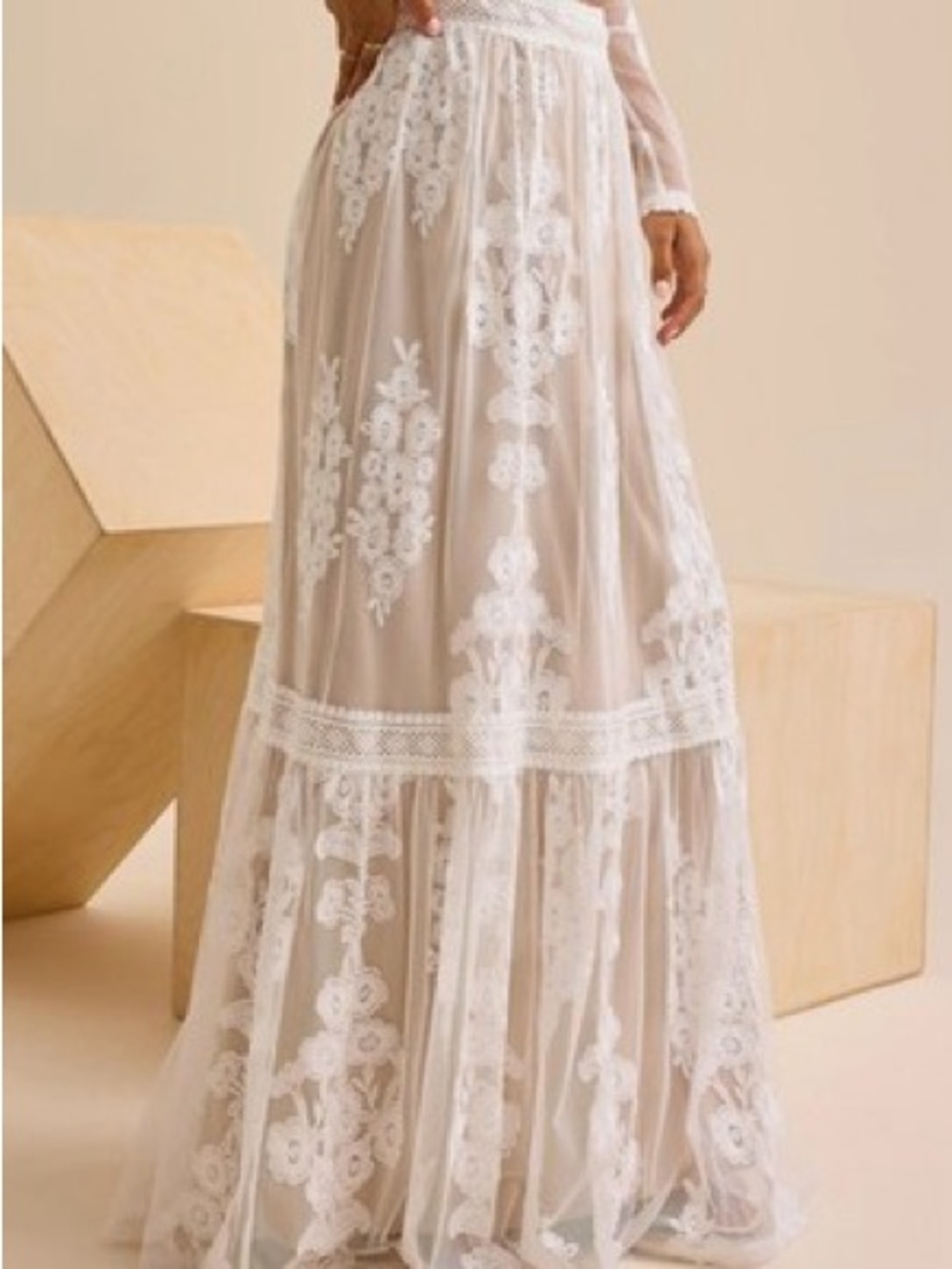 Arissa Floral Embroidered Maxi Skirt / Size XS by ALTAR'D STATE - Picture 5 of 11